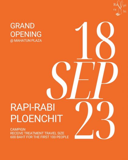 (TH) Grand opening  Rapi-rabi Ploenchit campaign🚪🐇 18 Sep, 2023 By Rapi-rabi